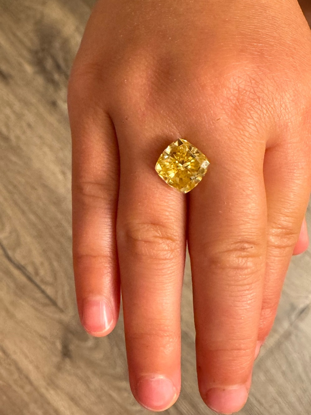3.5 Carats vivid yellow Moissanite diamond